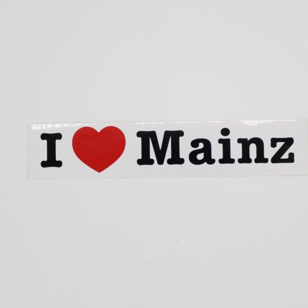 Aufkleber I love Mainz schmal