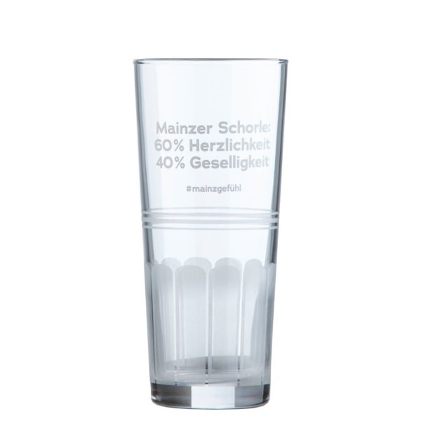 Weinschorleglas 60% Herzlichkeit 40% Geselligkeit