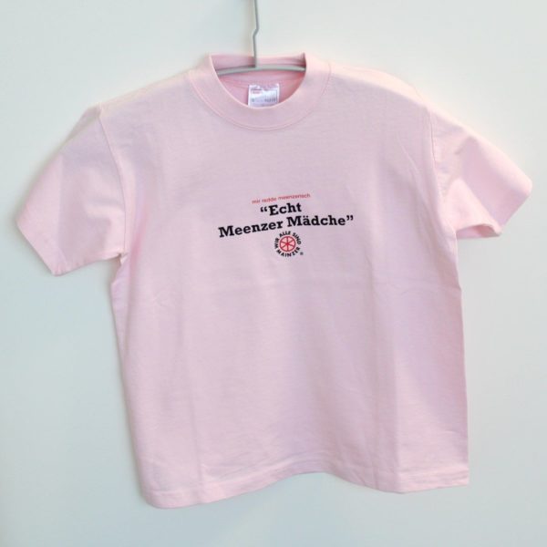 Gr. 122/128/S: T-Shirt Echt Meenzer Mädche Kind rosa