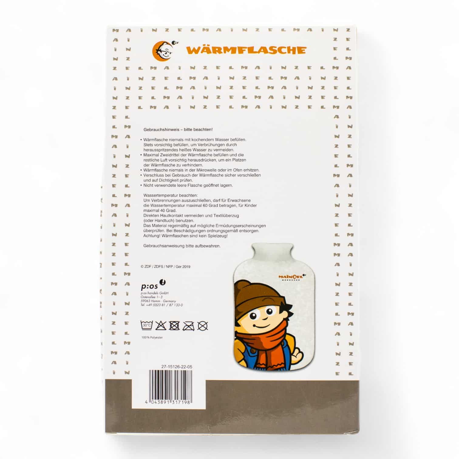 Rückseite der Verpackung mit Gebrauchshinweisen