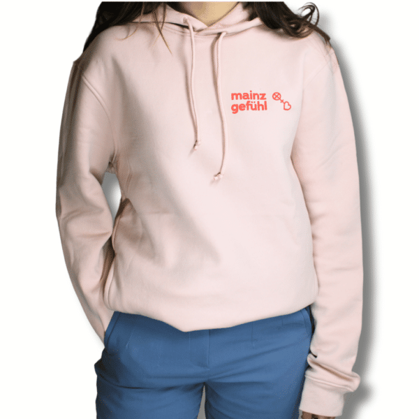#mainzgefühl Hoodie – Rosa Kapuzenpullover mit Logo