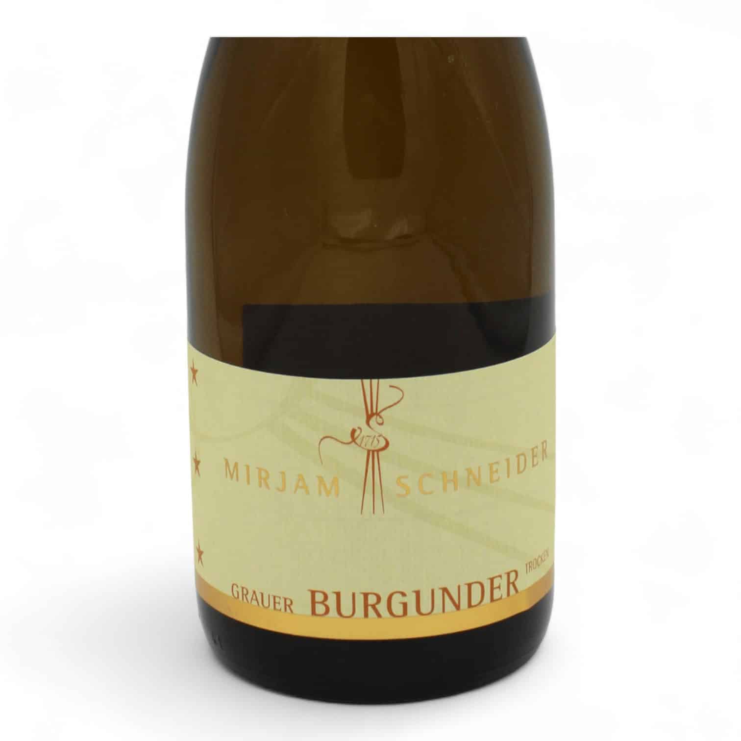 Frontansicht der Flasche mit Etikett und Logo des Weinguts