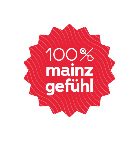 Siegel mit der Aufschrift "100 % mainzgefühl"