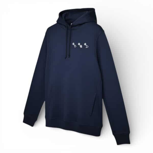 #mainzgefühl Hoodie - Blau mit Brustmotiven